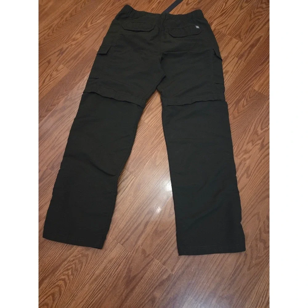 The North Face Mens Convertible‎ Hiking Cargo Pants Zip Off Dark Green M M